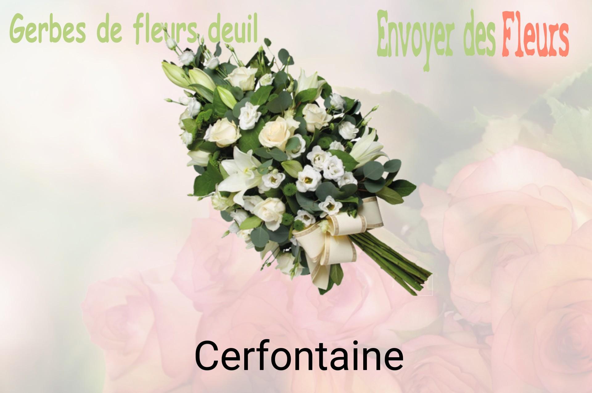 Gerbe de fleurs de deuil livrée à Cerfontaine